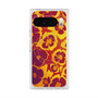 Premium Square Case with Pixelsnap［ y2k(Year2000) - Flower - Orange purple ］