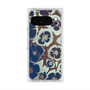Premium Square Case with Pixelsnap［ y2k(Year2000) - Flower - Brown Navy ］