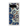 Premium Square Case with Pixelsnap［ y2k(Year2000) - Flower - Brown Navy ］