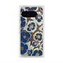 Premium Square Case with Pixelsnap［ y2k(Year2000) - Flower - Brown Navy ］