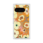 Premium Square Case with Pixelsnap［ y2k(Year2000) - Flower - Orange Pink ］
