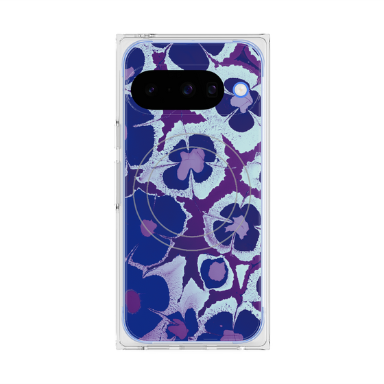 Premium Square Case with Pixelsnap［ y2k(Year2000) - Flower - Rich Purple ］