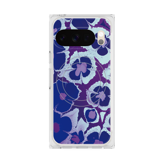 Premium Square Case with Pixelsnap［ y2k(Year2000) - Flower - Rich Purple ］