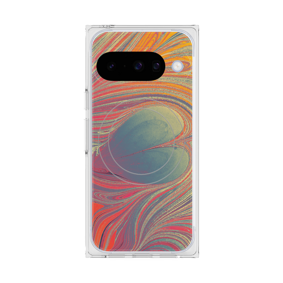 Premium Square Case with Pixelsnap［ y2k(Year2000) - Heart - Psychedelic Pink ］