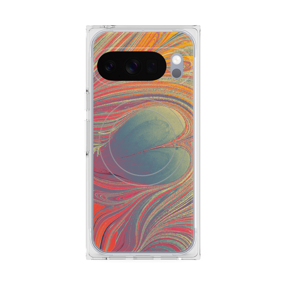 Premium Square Case with Pixelsnap［ y2k(Year2000) - Heart - Psychedelic Pink ］