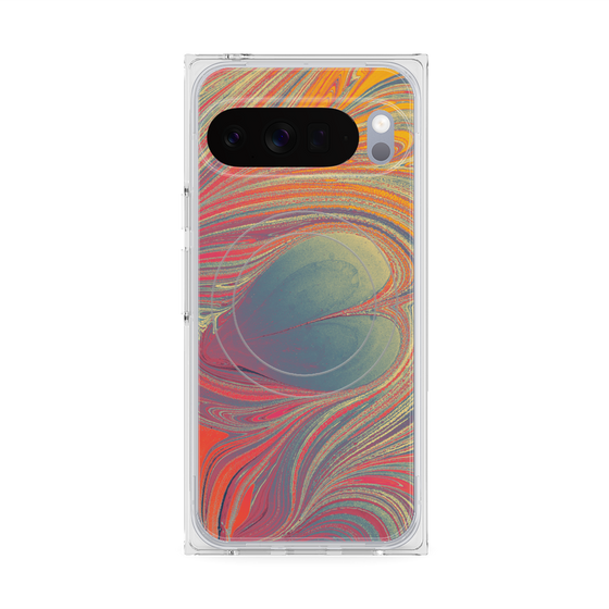 Premium Square Case with Pixelsnap［ y2k(Year2000) - Heart - Psychedelic Pink ］