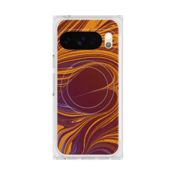 Premium Square Case with Pixelsnap［ y2k(Year2000) - Heart - High contrast Orange ］