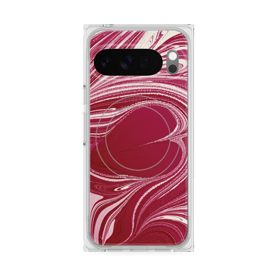 Premium Square Case with Pixelsnap［ y2k(Year2000) - Heart - Vivid Pink ］