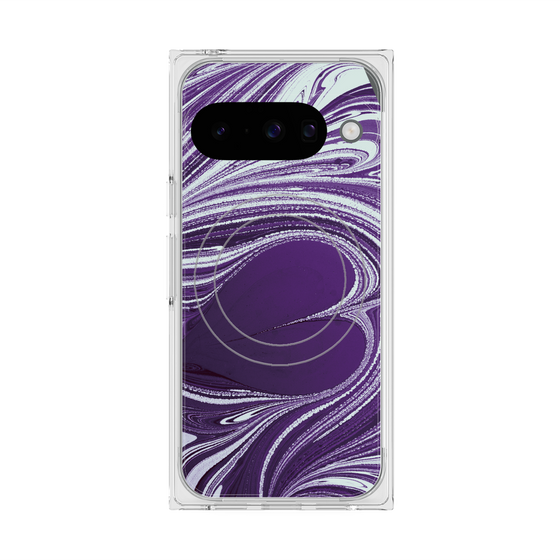 Premium Square Case with Pixelsnap［ y2k(Year2000) - Heart - Rich Purple ］