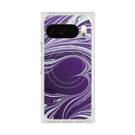 Premium Square Case with Pixelsnap［ y2k(Year2000) - Heart - Rich Purple ］