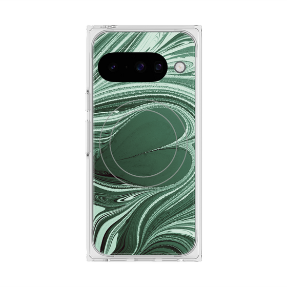 Premium Square Case with Pixelsnap［ y2k(Year2000) - Heart - Full Green ］