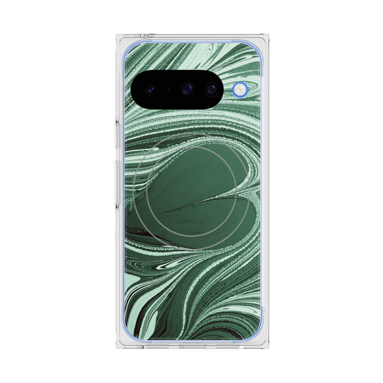 Premium Square Case with Pixelsnap［ y2k(Year2000) - Heart - Full Green ］