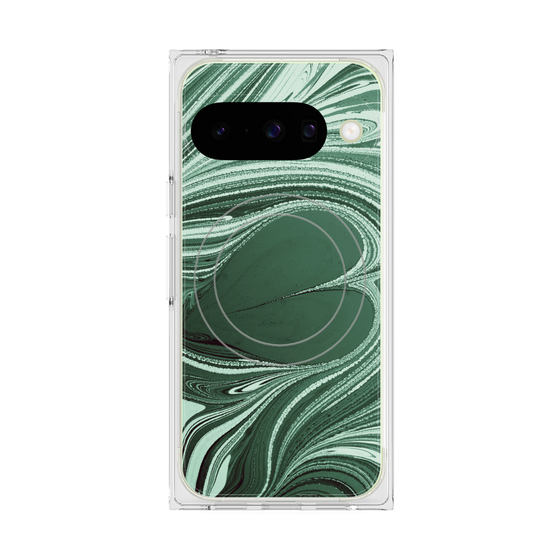 Premium Square Case with Pixelsnap［ y2k(Year2000) - Heart - Full Green ］