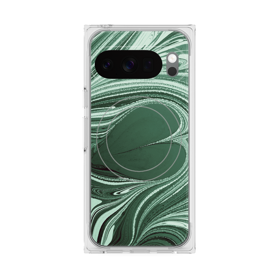 Premium Square Case with Pixelsnap［ y2k(Year2000) - Heart - Full Green ］