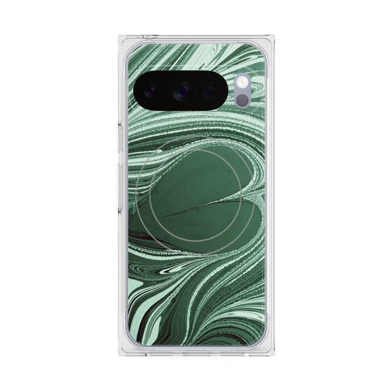 Premium Square Case with Pixelsnap［ y2k(Year2000) - Heart - Full Green ］