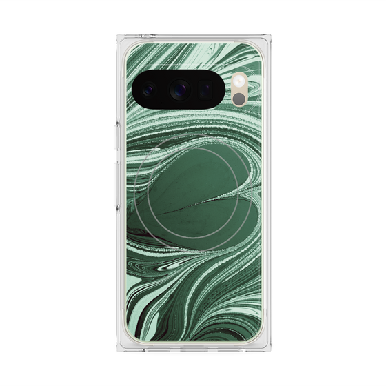 Premium Square Case with Pixelsnap［ y2k(Year2000) - Heart - Full Green ］