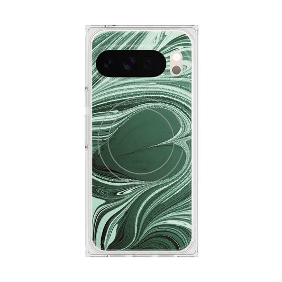 Premium Square Case with Pixelsnap［ y2k(Year2000) - Heart - Full Green ］