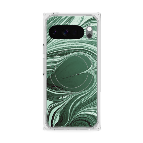 Premium Square Case with Pixelsnap［ y2k(Year2000) - Heart - Full Green ］