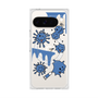 Premium Square Case with Pixelsnap［ PAINTING SMILE Blue ］