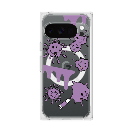 Premium Square Case with Pixelsnap［ PAINTING SMILE Purple ］