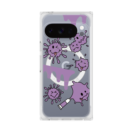 Premium Square Case with Pixelsnap［ PAINTING SMILE Purple ］