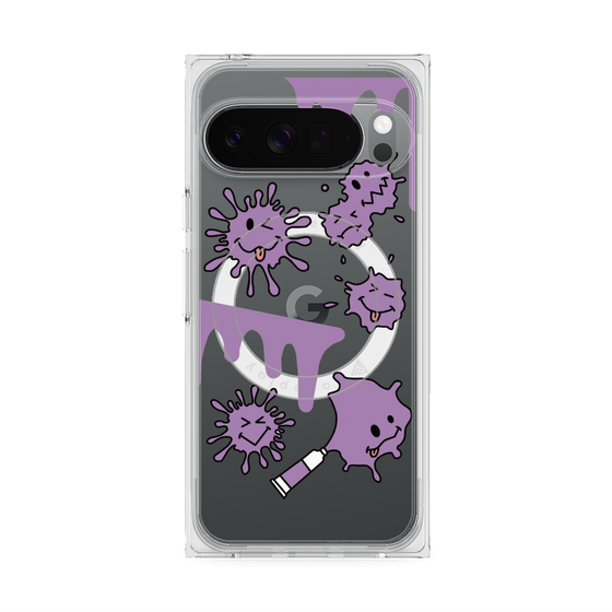 Premium Square Case with Pixelsnap［ PAINTING SMILE Purple ］