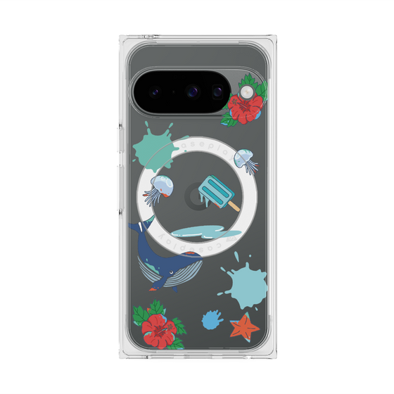 Premium Square Case with Pixelsnap［ DRAWING PAPER Blue ］