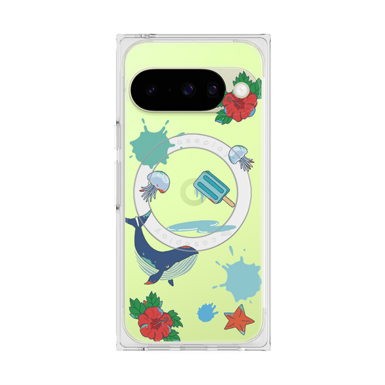 Premium Square Case with Pixelsnap［ DRAWING PAPER Blue ］