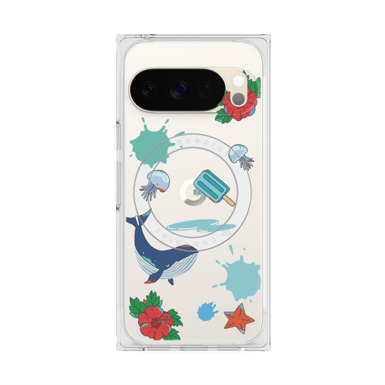 Premium Square Case with Pixelsnap［ DRAWING PAPER Blue ］