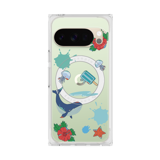 Premium Square Case with Pixelsnap［ DRAWING PAPER Blue ］