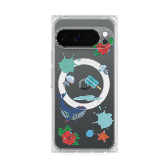 Premium Square Case with Pixelsnap［ DRAWING PAPER Blue ］