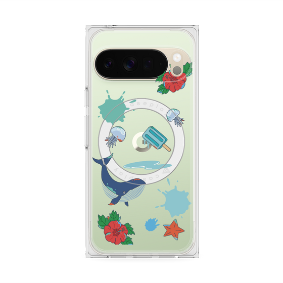 Premium Square Case with Pixelsnap［ DRAWING PAPER Blue ］