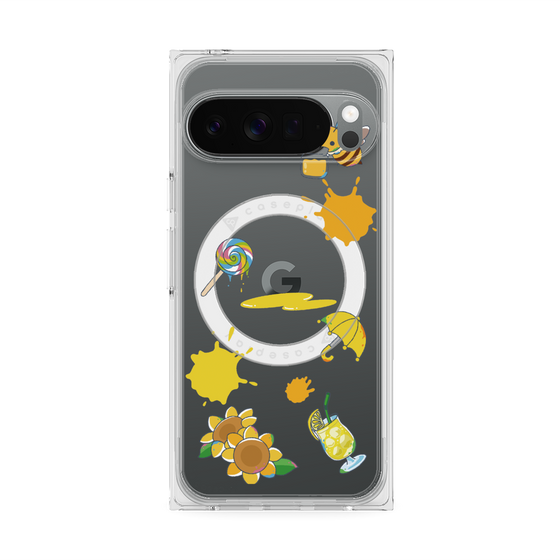 Premium Square Case with Pixelsnap［ DRAWING PAPER Yellow ］