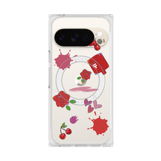 Premium Square Case with Pixelsnap［ DRAWING PAPER Red ］