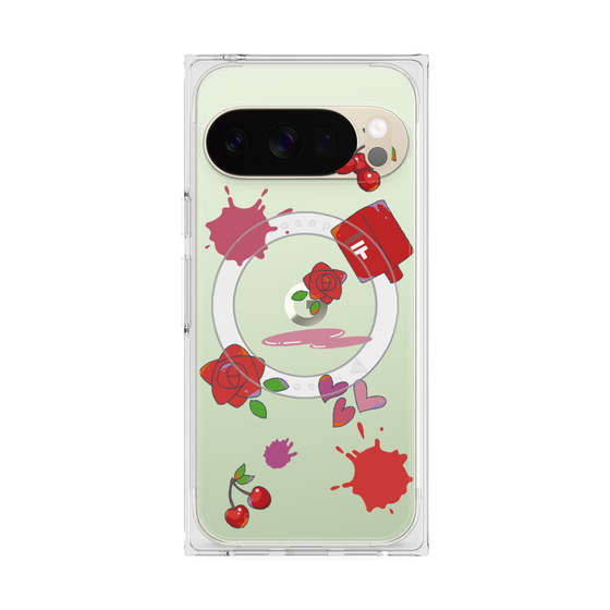 Premium Square Case with Pixelsnap［ DRAWING PAPER Red ］