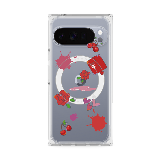 Premium Square Case with Pixelsnap［ DRAWING PAPER Red ］