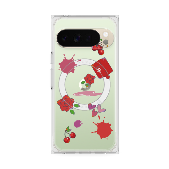 Premium Square Case with Pixelsnap［ DRAWING PAPER Red ］