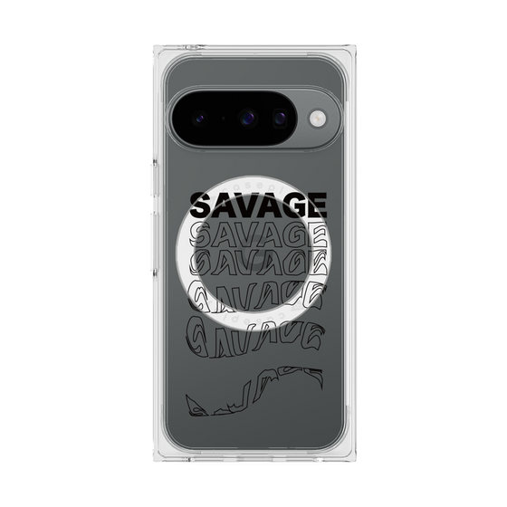 Premium Square Case with Pixelsnap［ SAVAGE Black ］