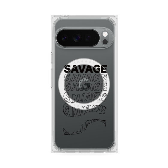 Premium Square Case with Pixelsnap［ SAVAGE Black ］