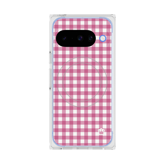 Premium Square Case with Pixelsnap［ Checkered Pink ］