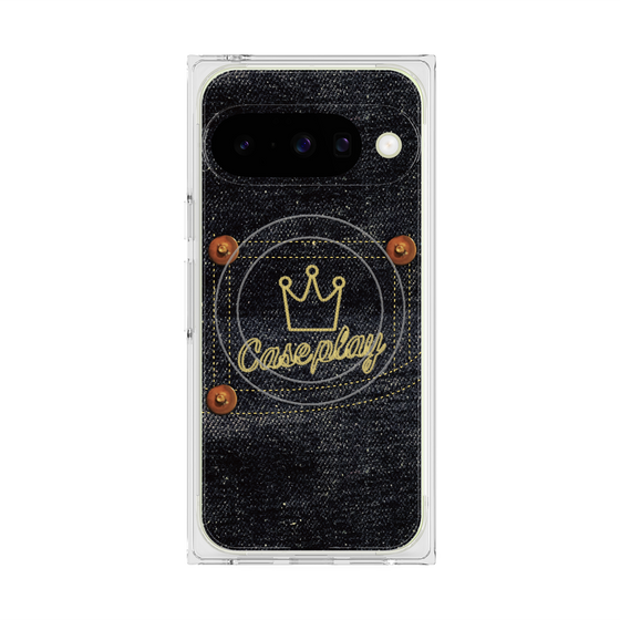 Premium Square Case with Pixelsnap［ Denim Indigo Jeans ］