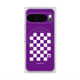 Premium Square Case with Pixelsnap［ Racing Checkered Flag Purple ］