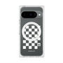 Premium Square Case with Pixelsnap［ Racing Checkered Flag White ］