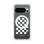 Premium Square Case with Pixelsnap［ Racing Checkered Flag White ］
