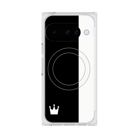 Premium Square Case with Pixelsnap［ CASEPLAY Bi-Colors Black & White ］