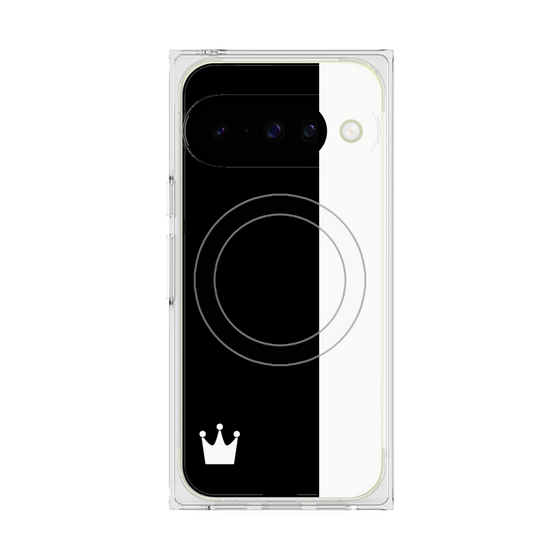 Premium Square Case with Pixelsnap［ CASEPLAY Bi-Colors Black & White ］