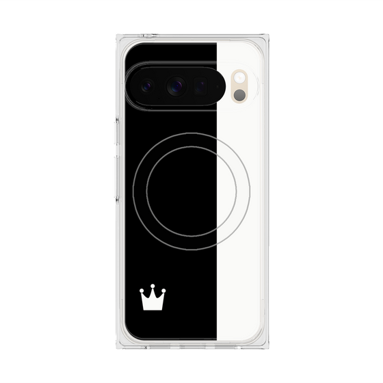 Premium Square Case with Pixelsnap［ CASEPLAY Bi-Colors Black & White ］