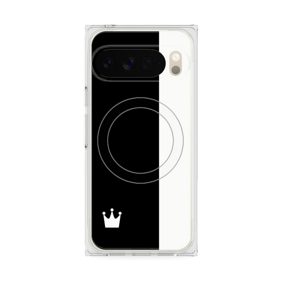 Premium Square Case with Pixelsnap［ CASEPLAY Bi-Colors Black & White ］