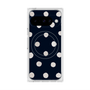 Premium Square Case with Pixelsnap［ Watercolor Dots Retro Color - Navy ］
