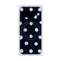 Premium Square Case with Pixelsnap［ Watercolor Dots Retro Color - Navy ］